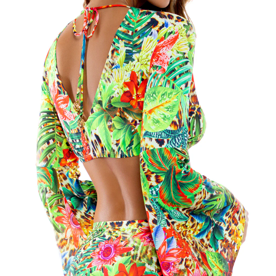 LUSH HORIZONS - Bell Sleeve Crop Top - Image 2