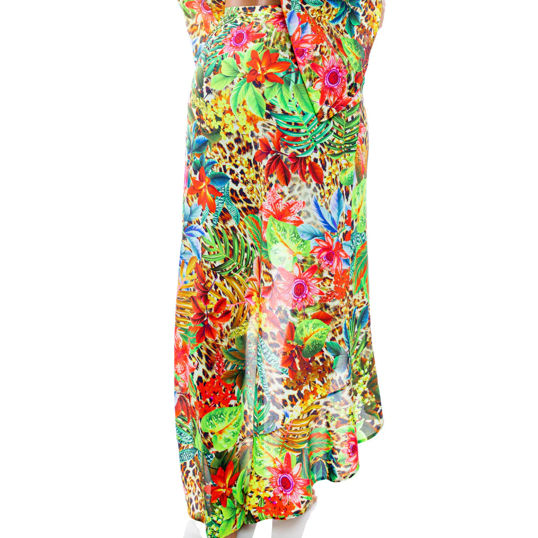 LUSH HORIZONS - Ruffled High-lo Slit Skirt - Image 2