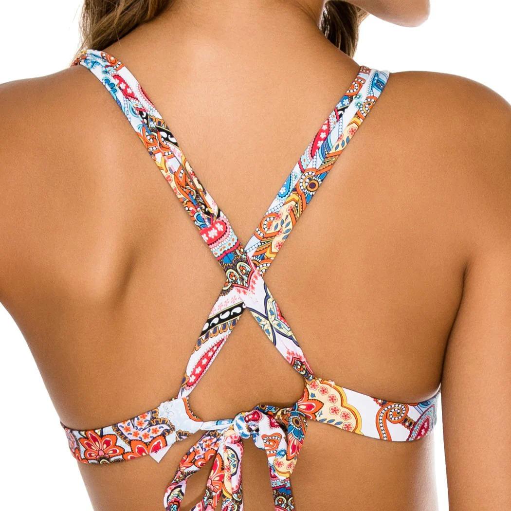 MAESTRANZA - Molded Push Up Bandeau Halter Top - Image 2