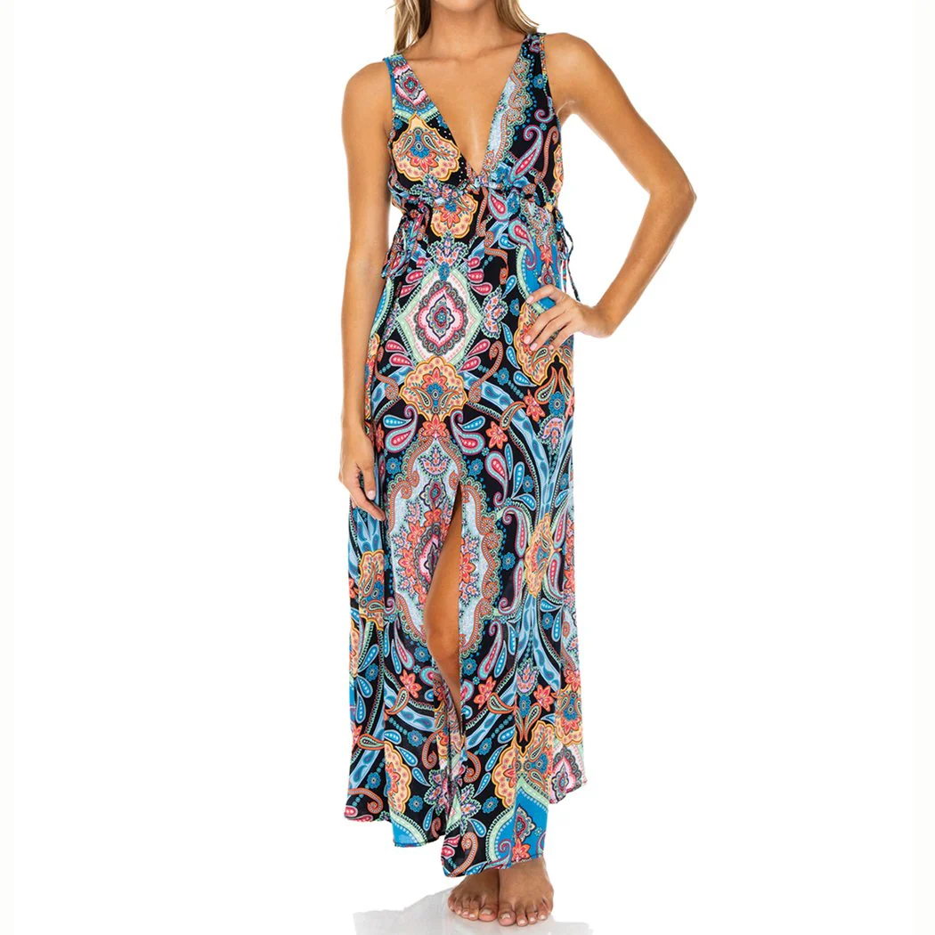 MAESTRANZA - V Neck Long Dress - Image 3
