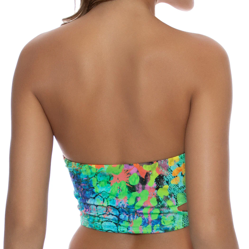 MIAMI MYSTIQUE - Double Knotted Side Cut Out Crop Top - Image 2