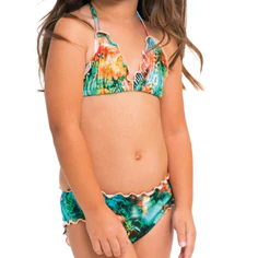 MIAMI NICE T - Wavy Triangle Top Ruched Back Bikini