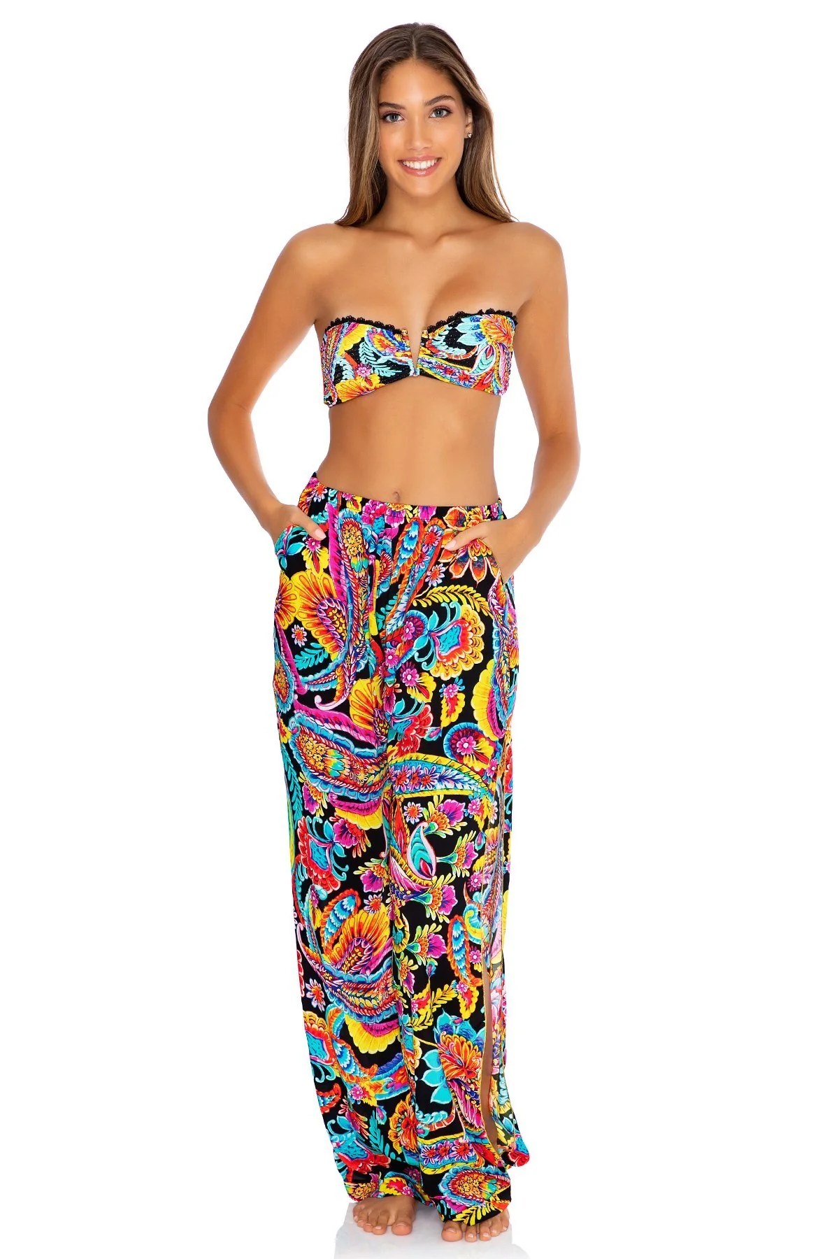 MOON NIGHTS - Gold V Ring Bandeau Top - Image 3