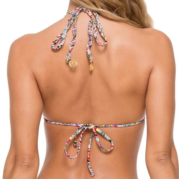 MY WAY - Zig Zag Knotted Cut Out Triangle Top - Image 2