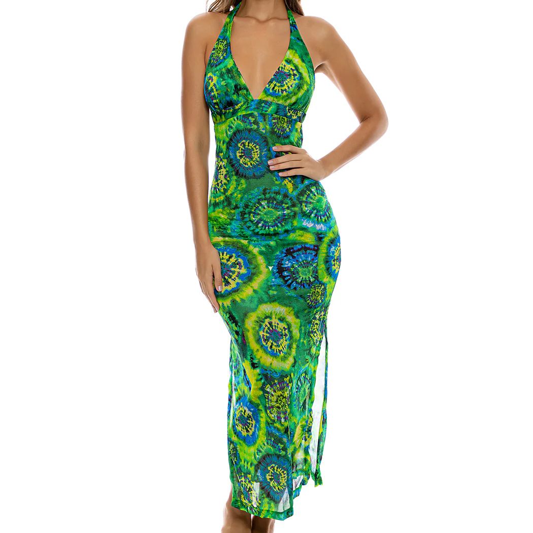 MYSTICAL GARDEN - Maxi Halter Dress