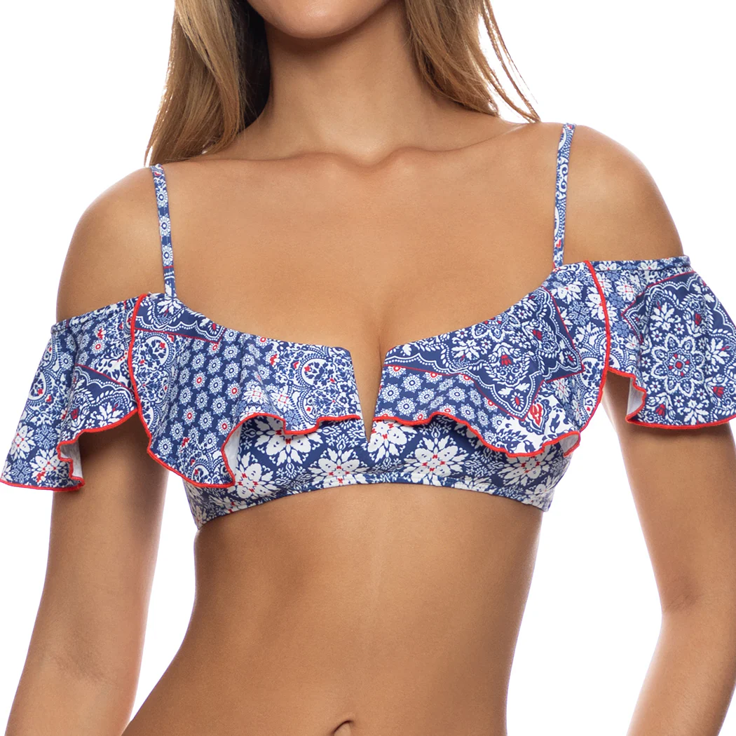 NAUGHTY GIRL - V Ruffle Top