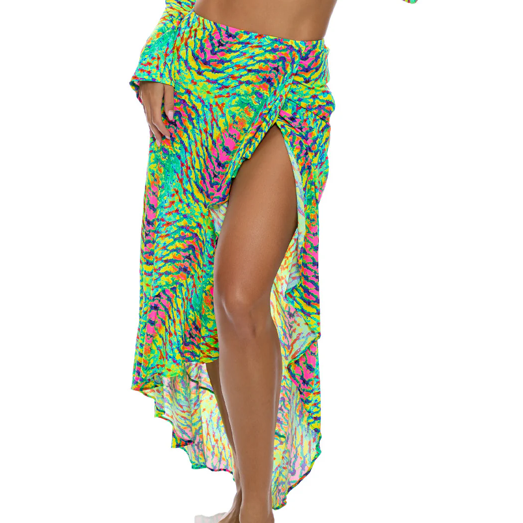 OASIS BABE - Ruffle High Lo Slit Skirt