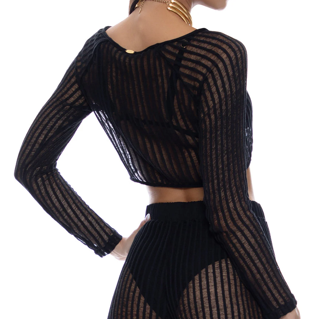 ON THE HORIZON - Long Sleeve Crop Top - Image 2
