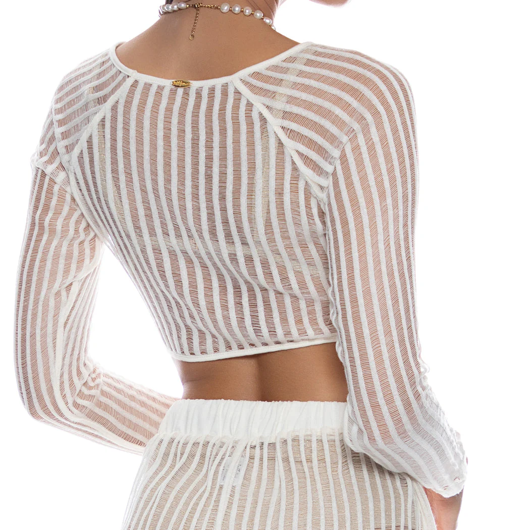 ON THE HORIZON - Long Sleeve Crop Top - Image 4