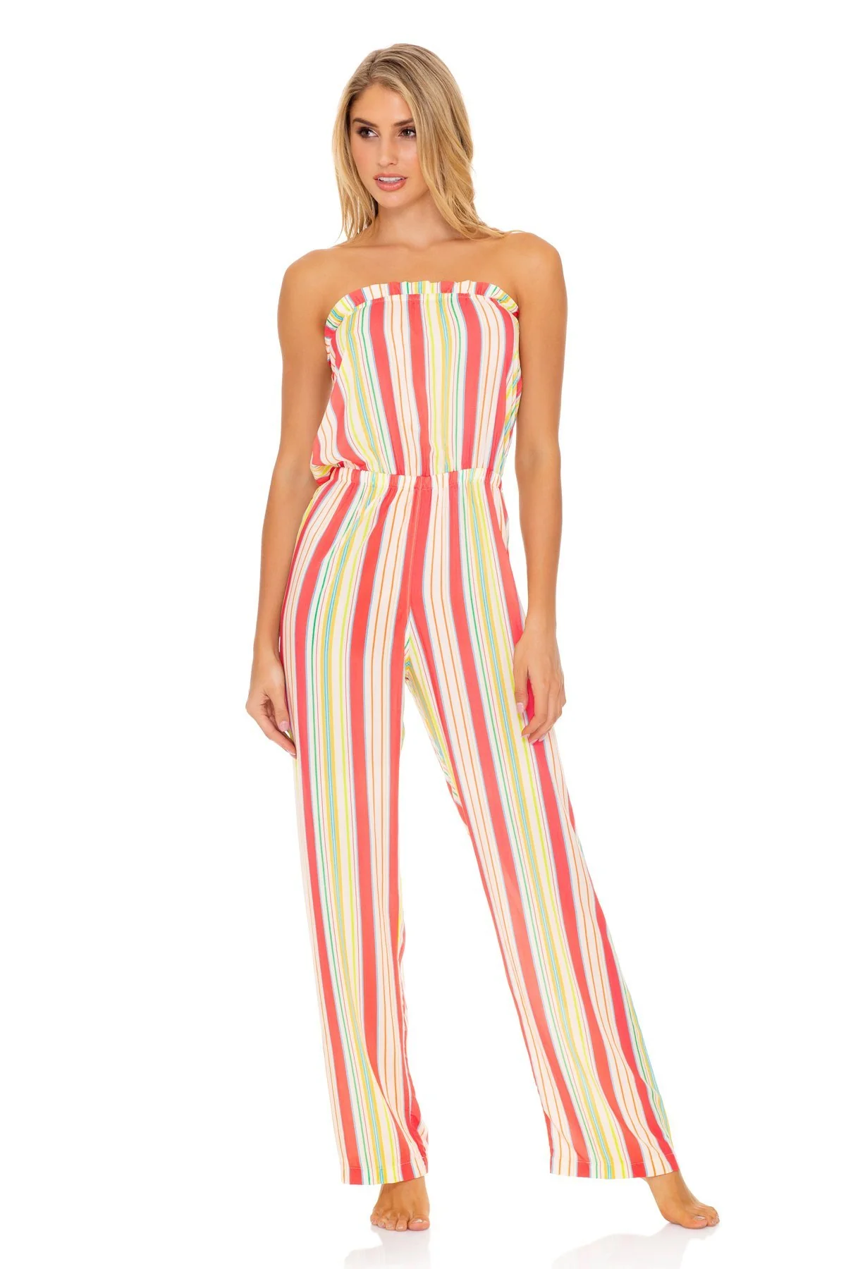 PLAY TIME - Strapless Ruffle Jumpsuit - Image 3