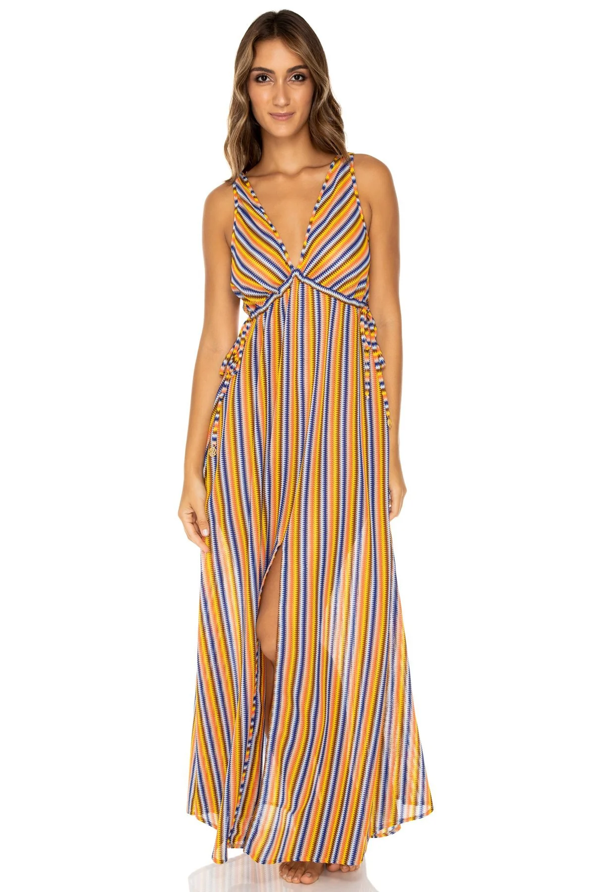 PLAZA ESPAÑA - V Neck Long Dress - Image 3