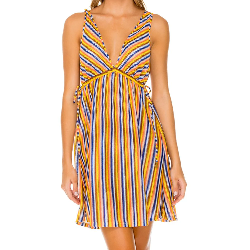 PLAZA ESPAÑA - V Neck Short Dress