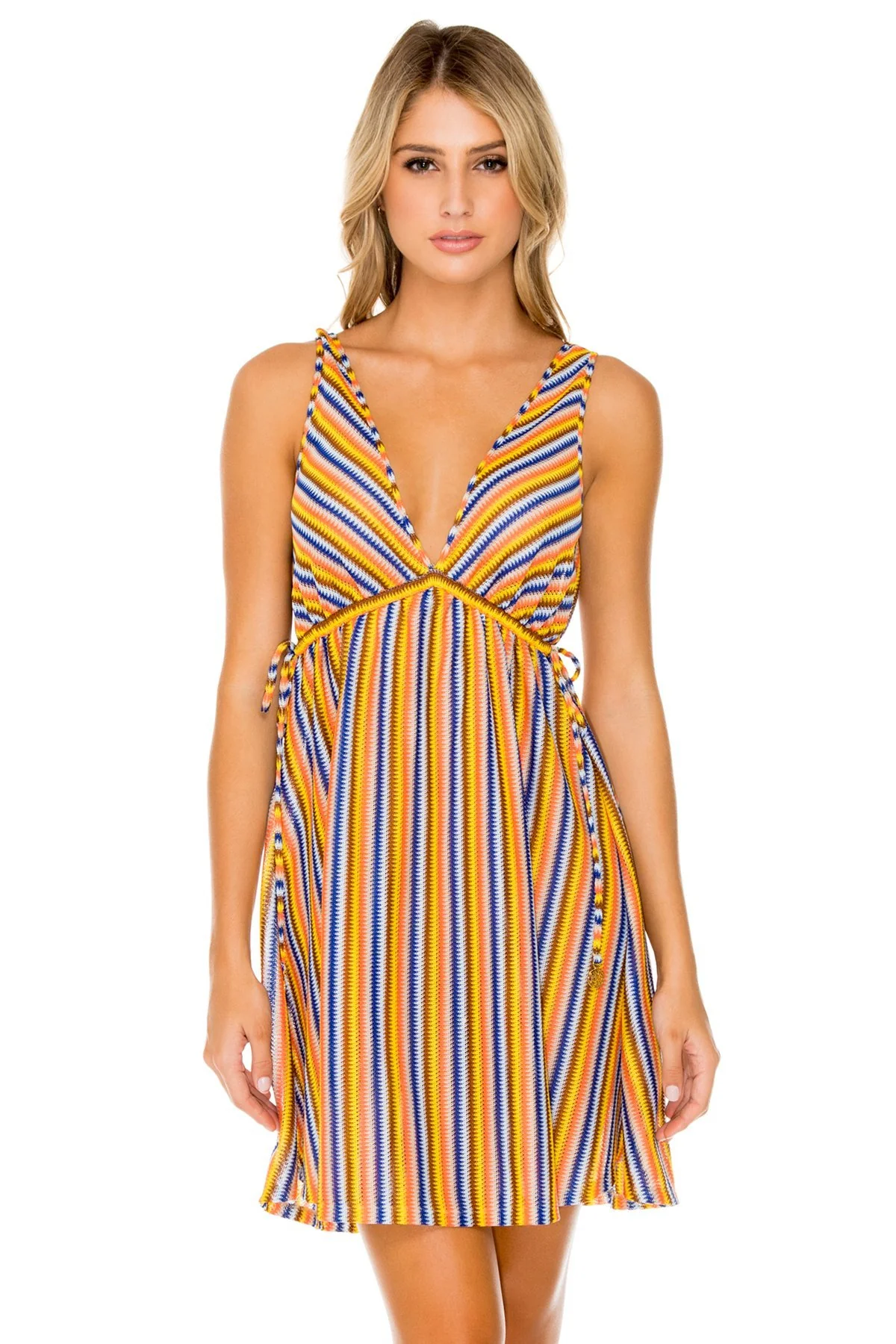 PLAZA ESPAÑA - V Neck Short Dress - Image 3