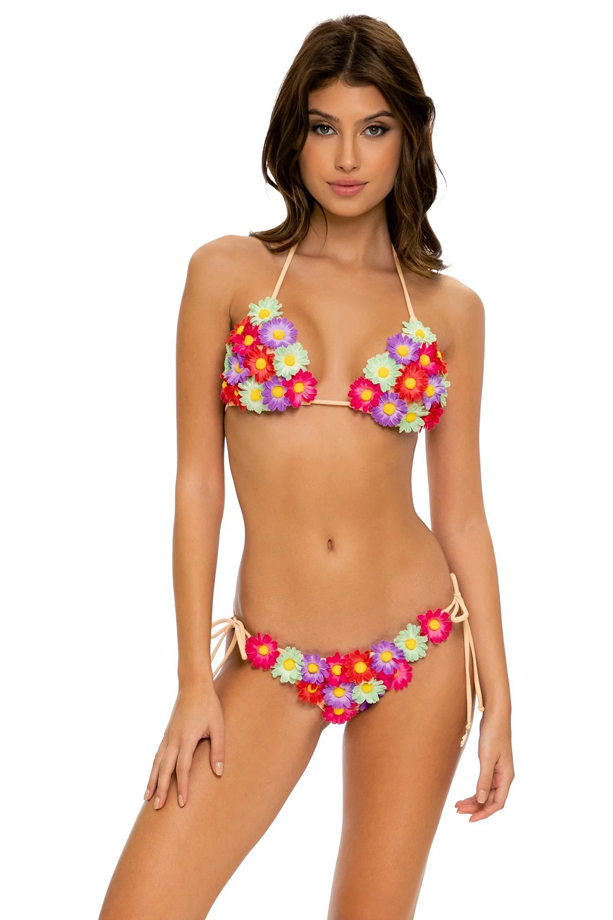 PRETTY THINGS - Flower Accent Triangle Top - Image 5