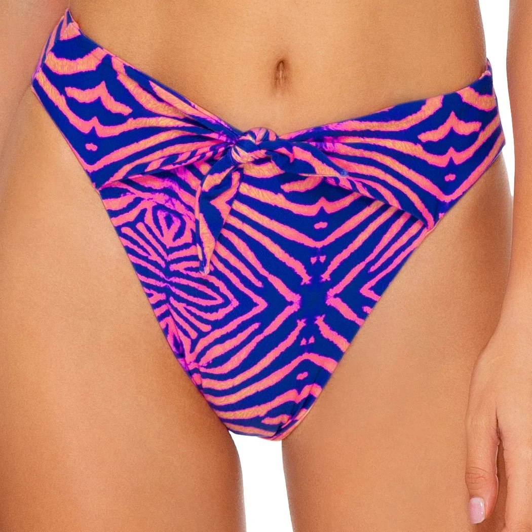 PUERTO AVENTURA - High Leg Tie Front Bottom