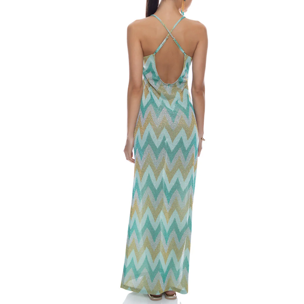 QUEEN LULI - Cross Back Long Dress - Image 2