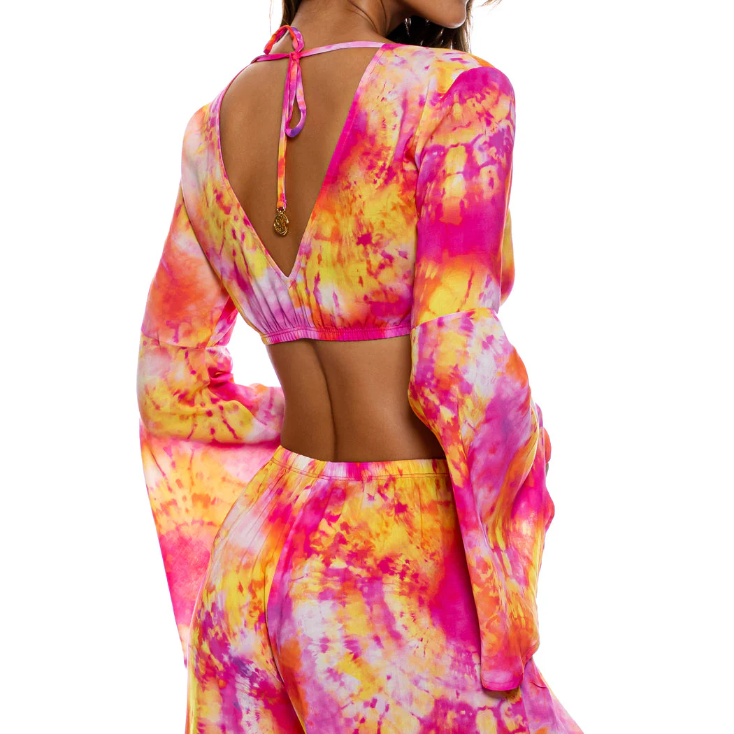 RETRO DREAM - Bell Sleeve Crop Top - Image 2