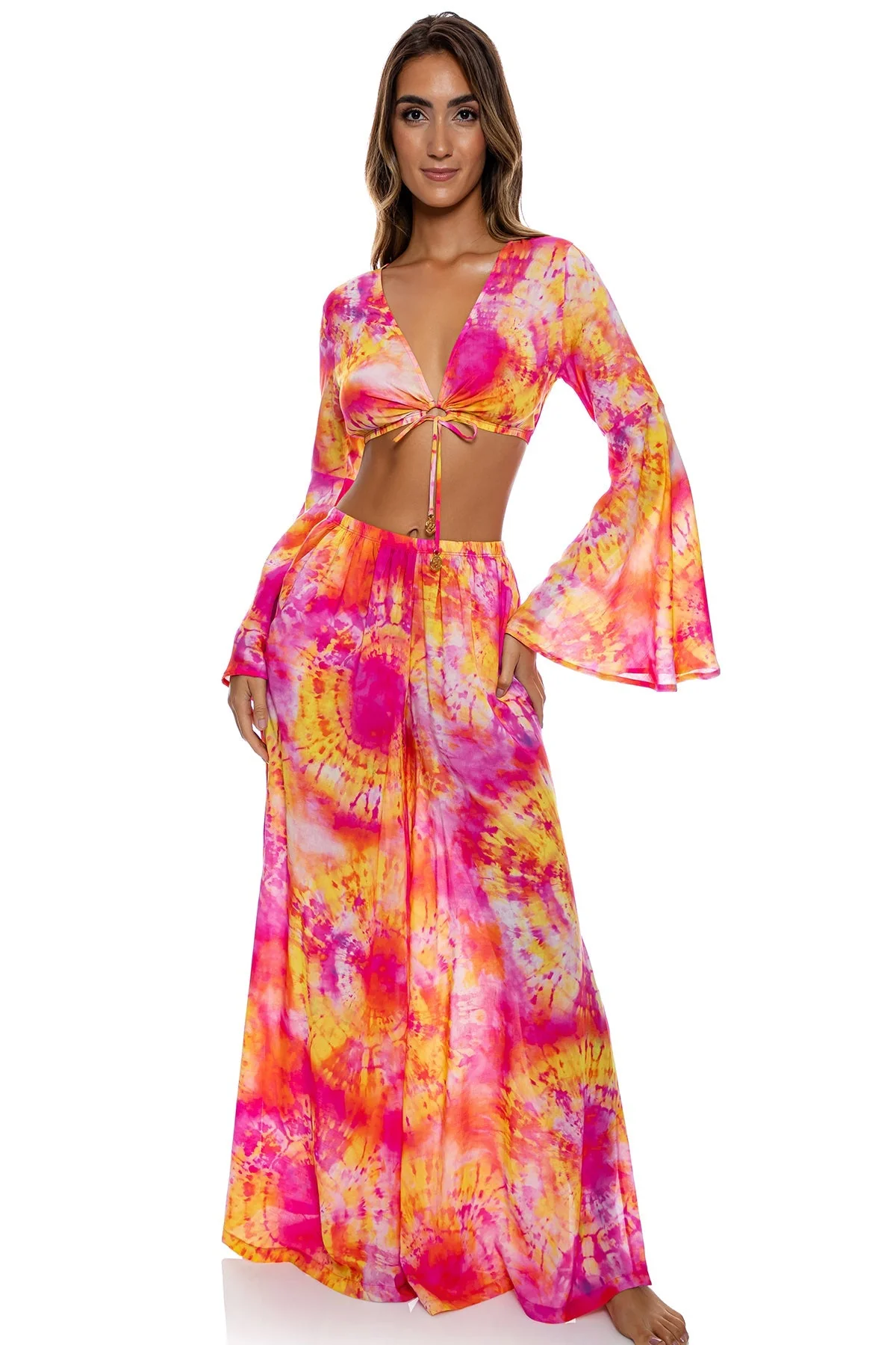 RETRO DREAM - Bell Sleeve Crop Top - Image 3