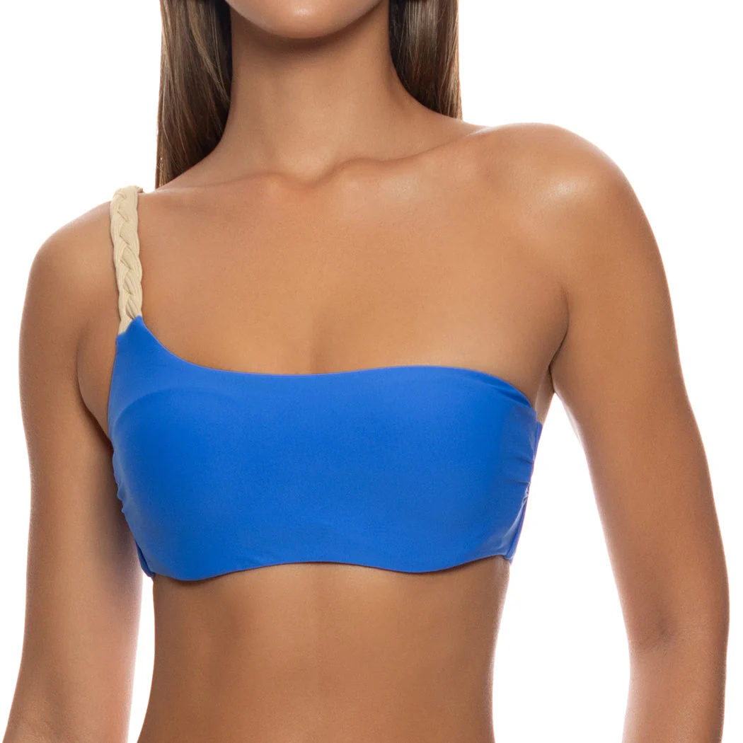 SAIL ON - One Shoulder Braided Laced Back Top - Image 3