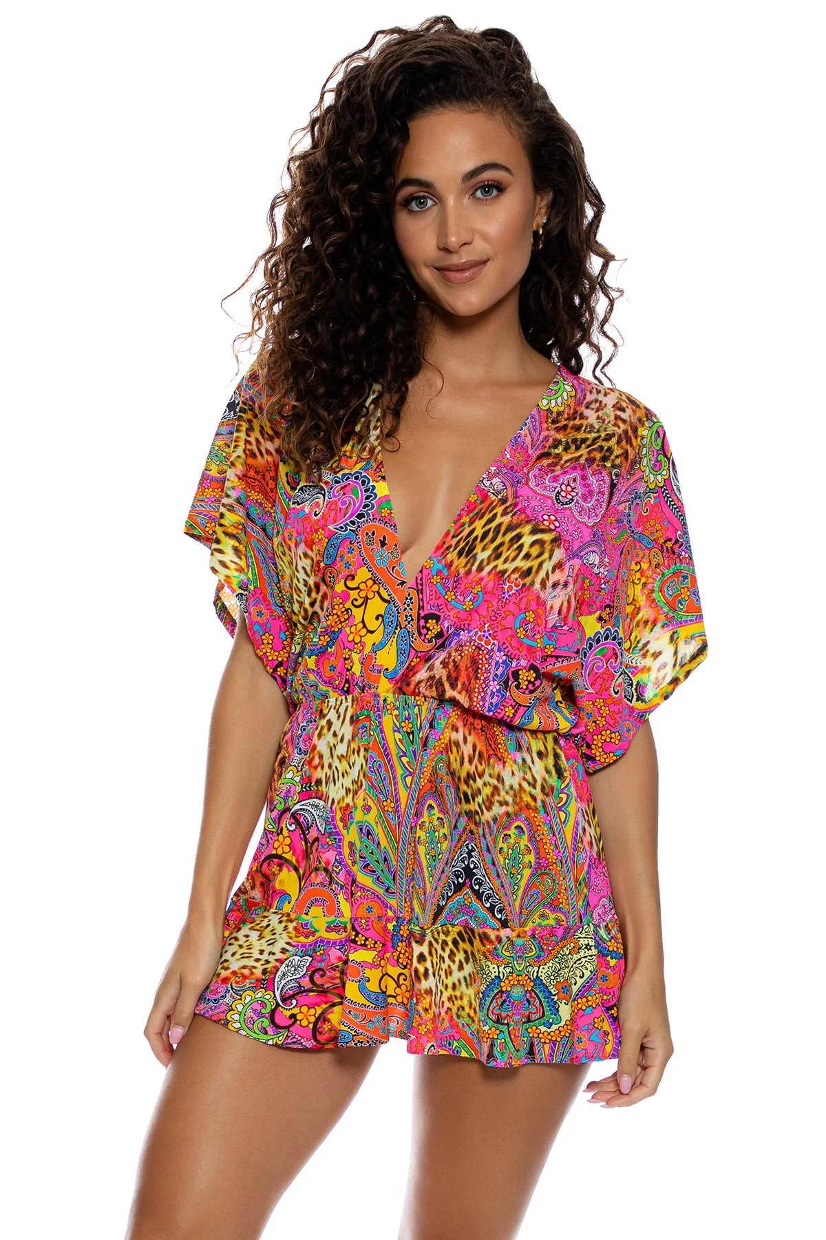 SHORE THING - Playera V Neck Ruffle Dress - Image 3
