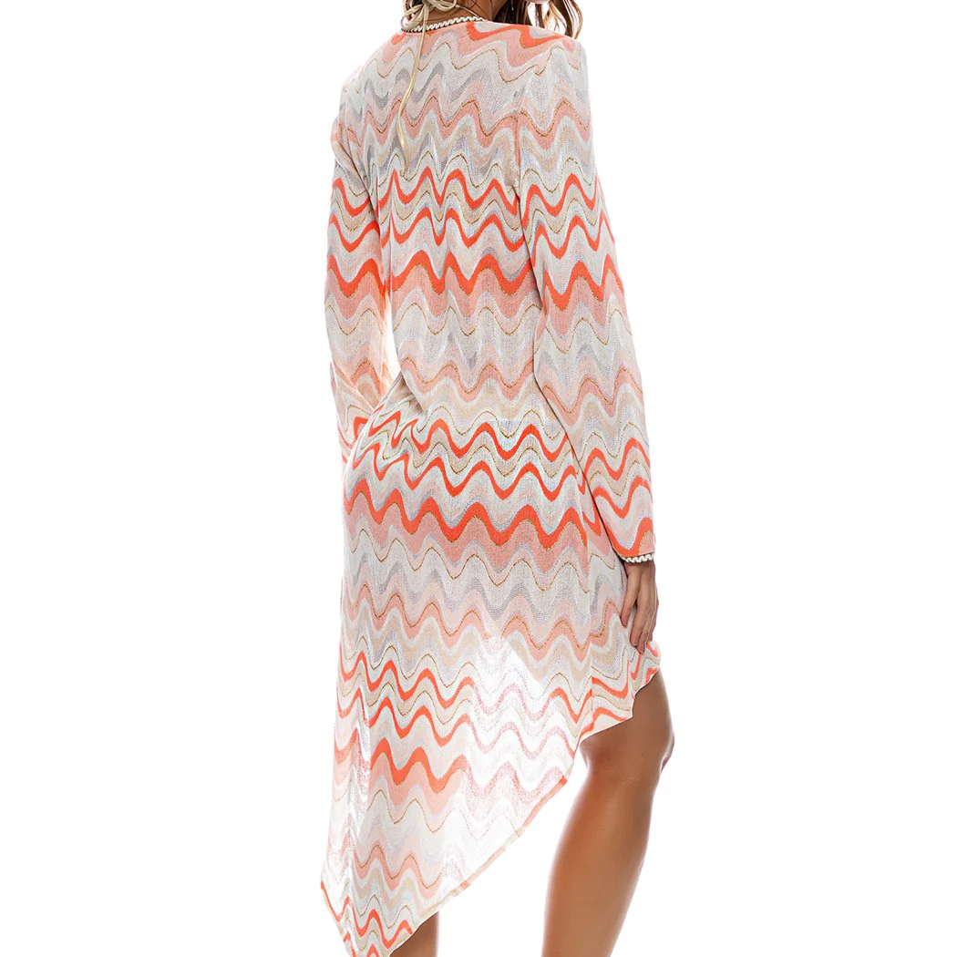 SKY WAVES - V Neck Open Tunic - Image 2