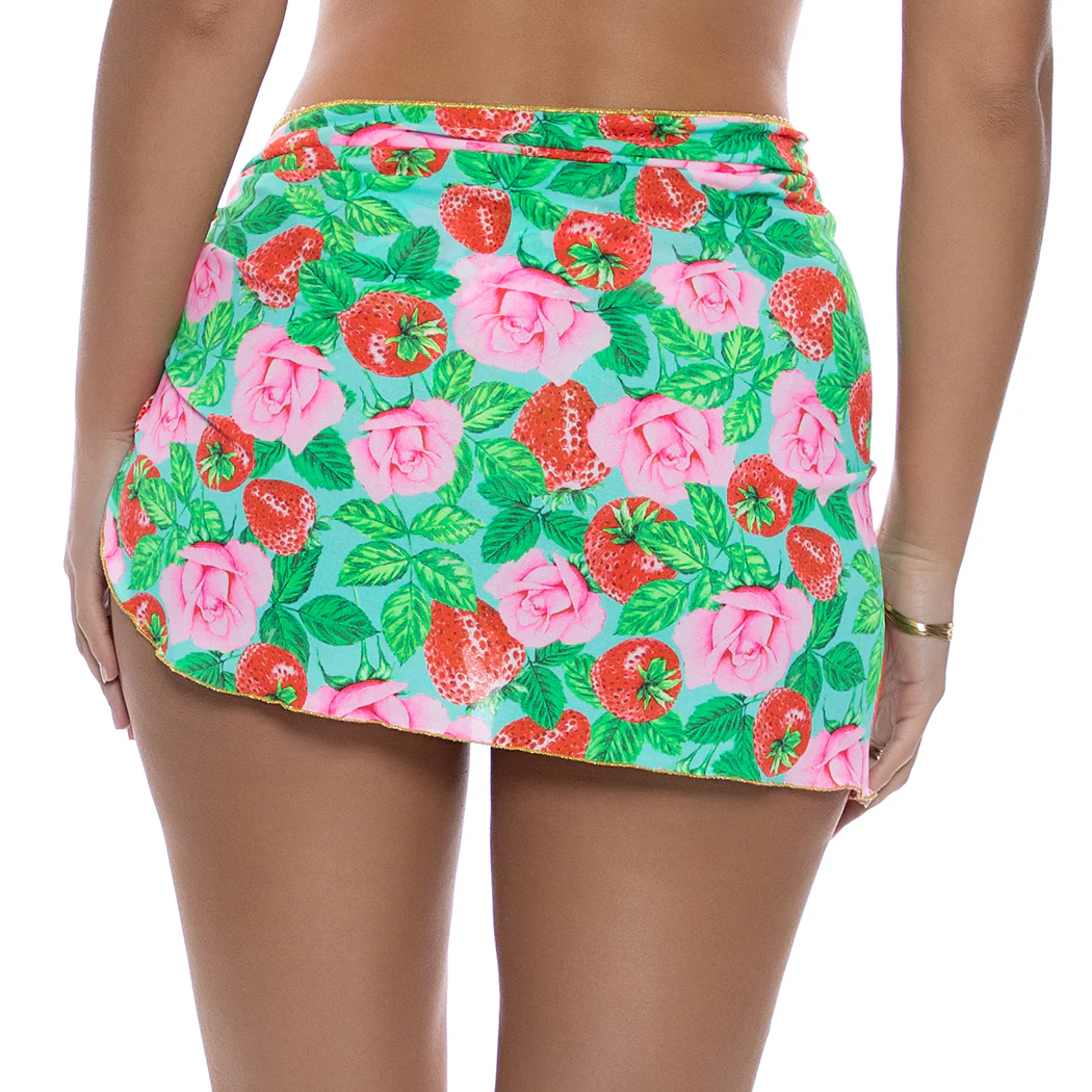 STRAWBERRY FIELDS - Luxe Stitch Sarong Mini Skirt - Image 2
