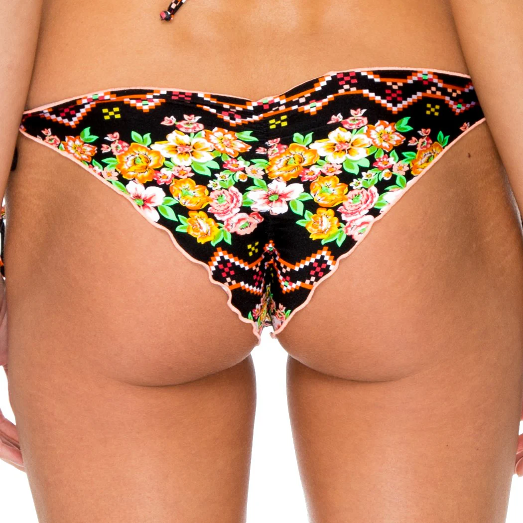 SWEET NIGHTS - Wavy Ruched Back Tie Side Bottom - Image 2