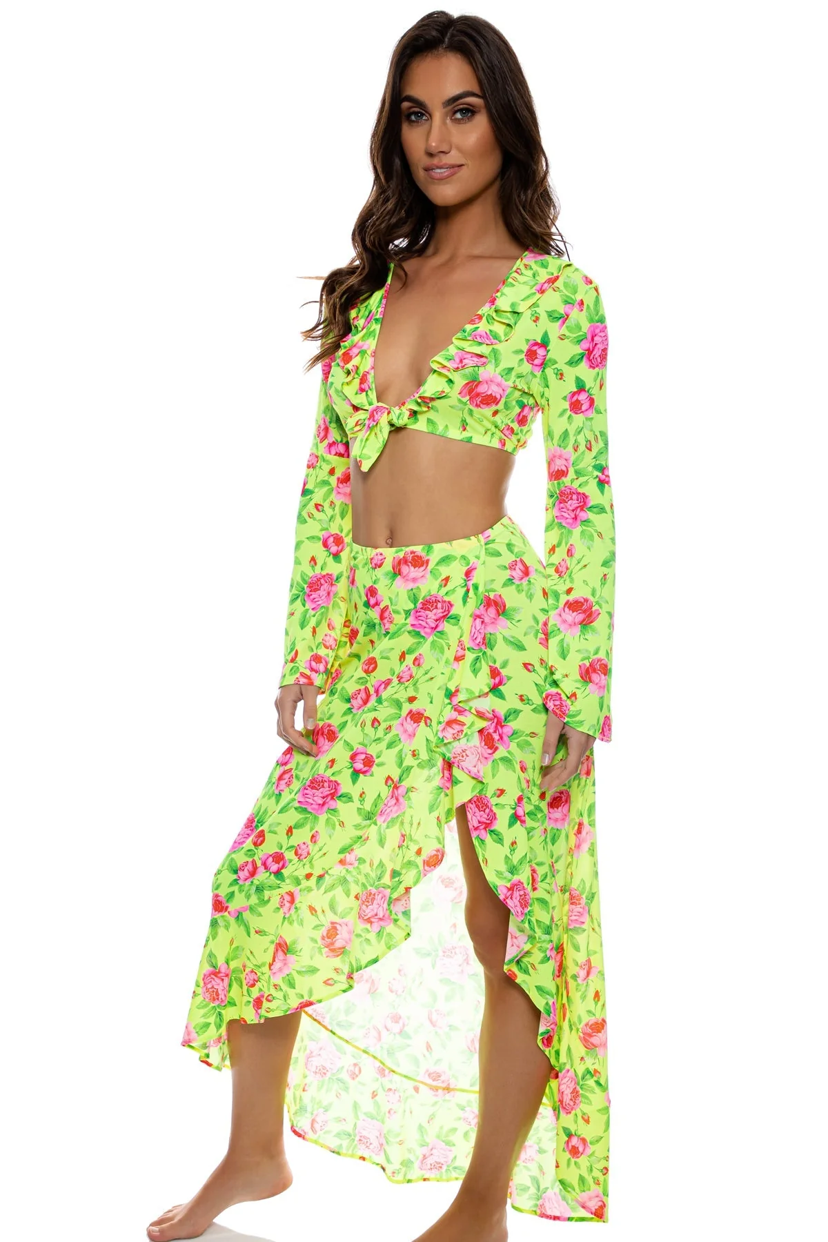 TI AMO - Ruffle High Lo Slit Skirt - Image 3
