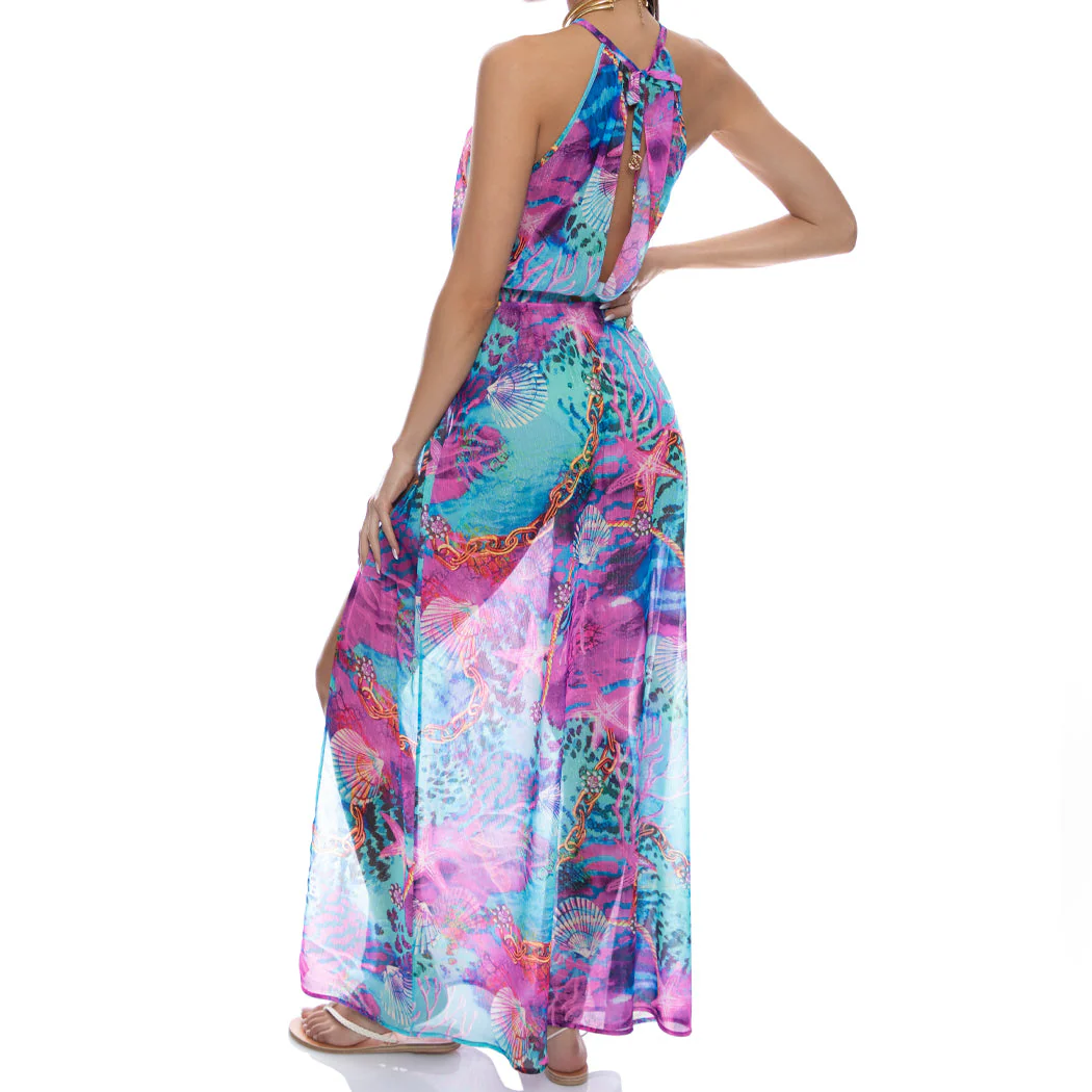 TREASURE - Halter Keyhole Maxi Dress - Image 2