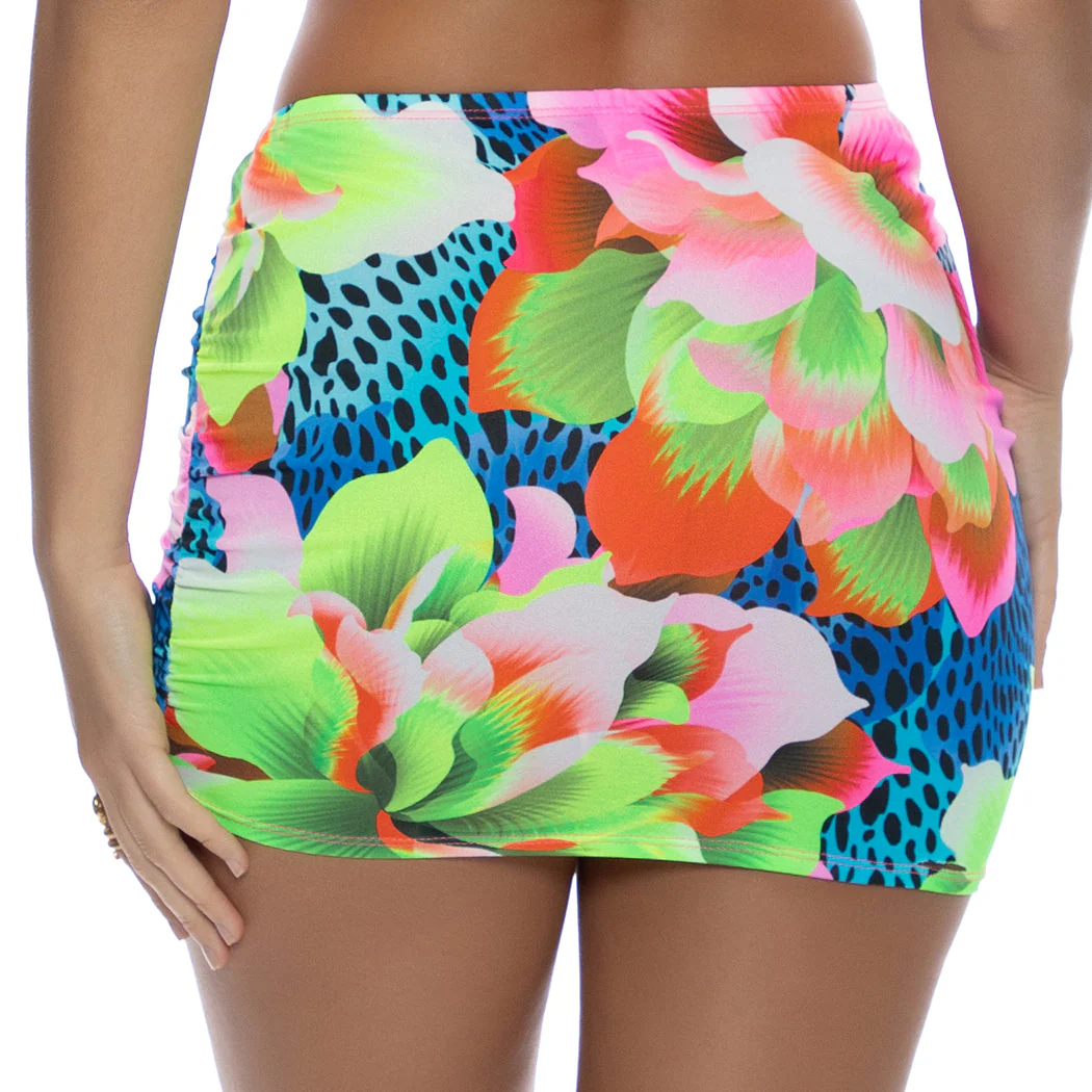 TROPICAL ILLUSIONS - Scrunch Up Mini Skirt - Image 2