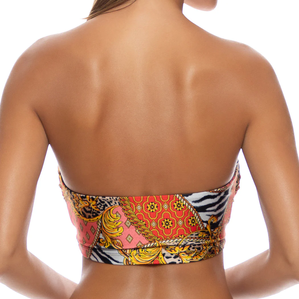 TROPICAL MAJESTY - Double Loop Bandeau Crop Top - Image 2