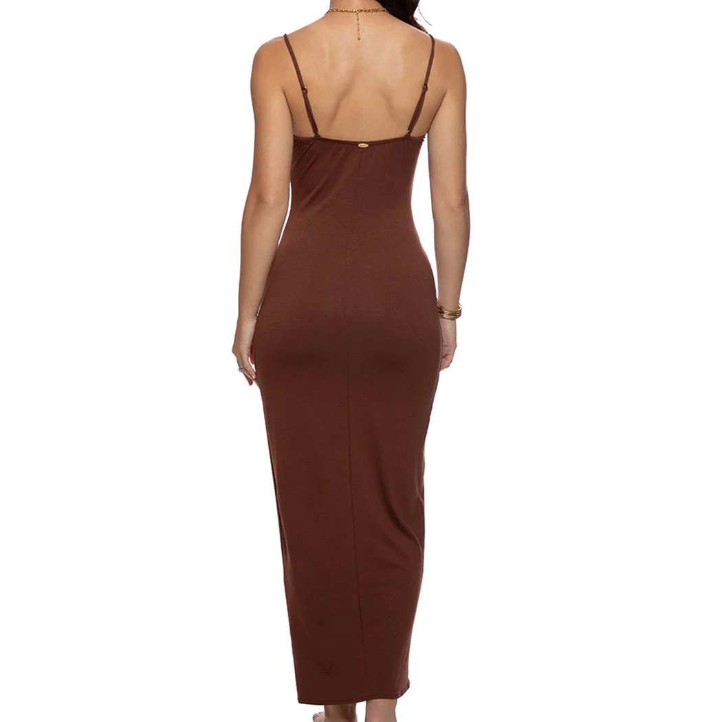 VELVET SHORES - Fitted Side Slit Maxi Dress - Image 2