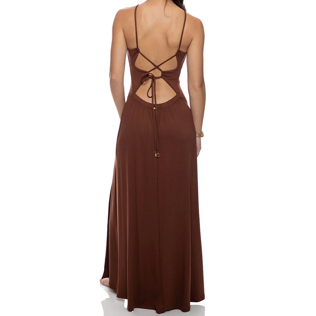 VELVET SHORES - Halter Ring Long Dress - Image 2