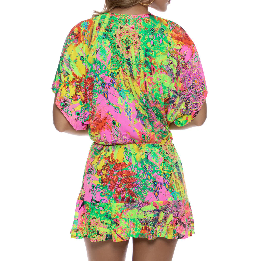 VICE CITY - Playera V Neck Ruffle Dress - Image 2