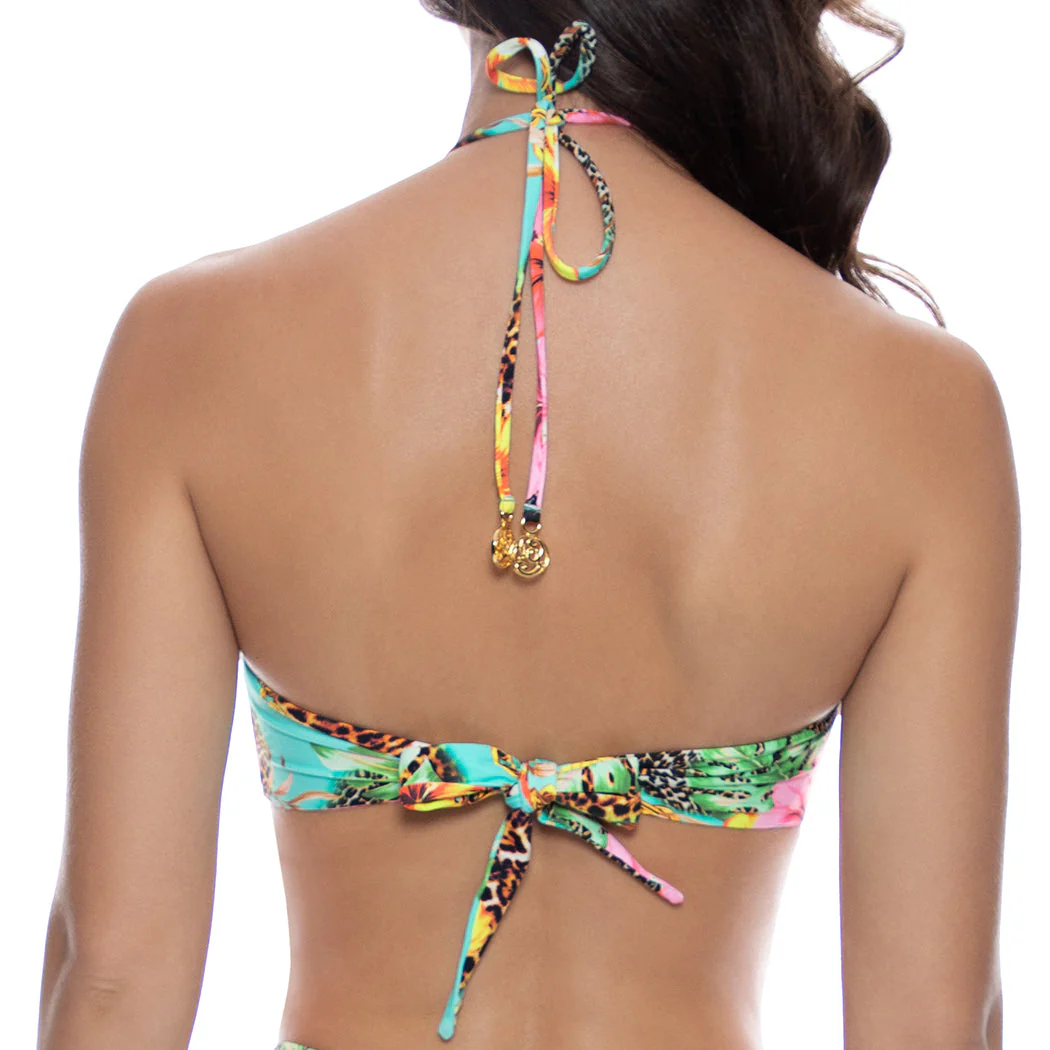 VISIONS OF PARADISE - Chain Drawstring Bandeau Top - Image 2
