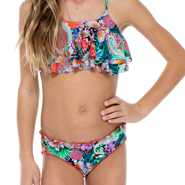 VIVA CUBA - Ruffle Layered Top Ruched Back Bikini