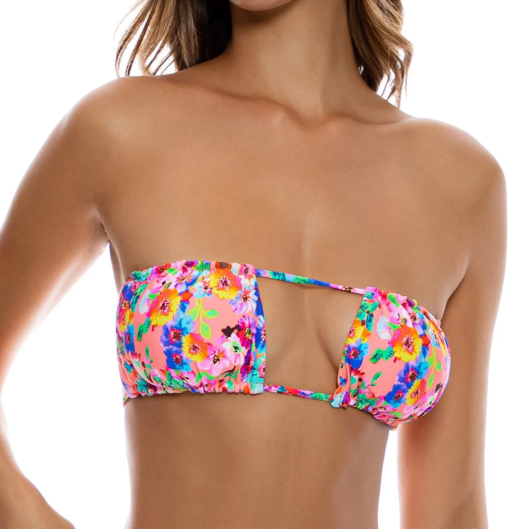 WATER BLOSSOMS - Multiway Scrunched Cup Bandeau - Image 3