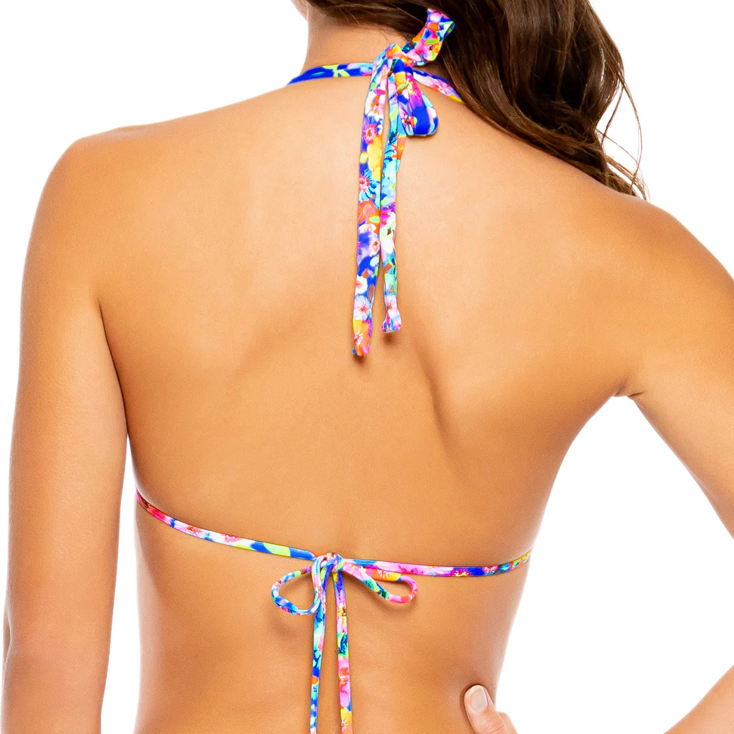 WATER BLOSSOMS - Ruffle Halter Top - Image 2