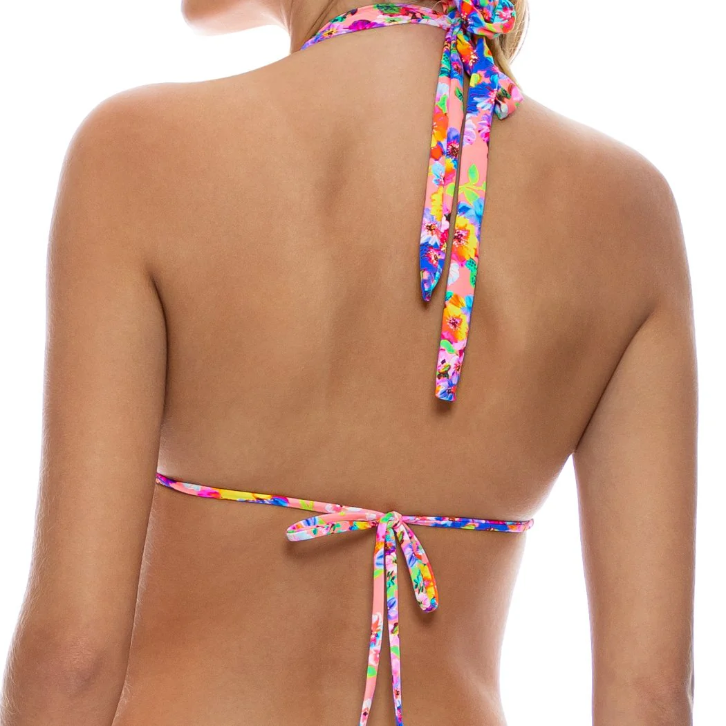 WATER BLOSSOMS - Ruffle Halter Top - Image 4