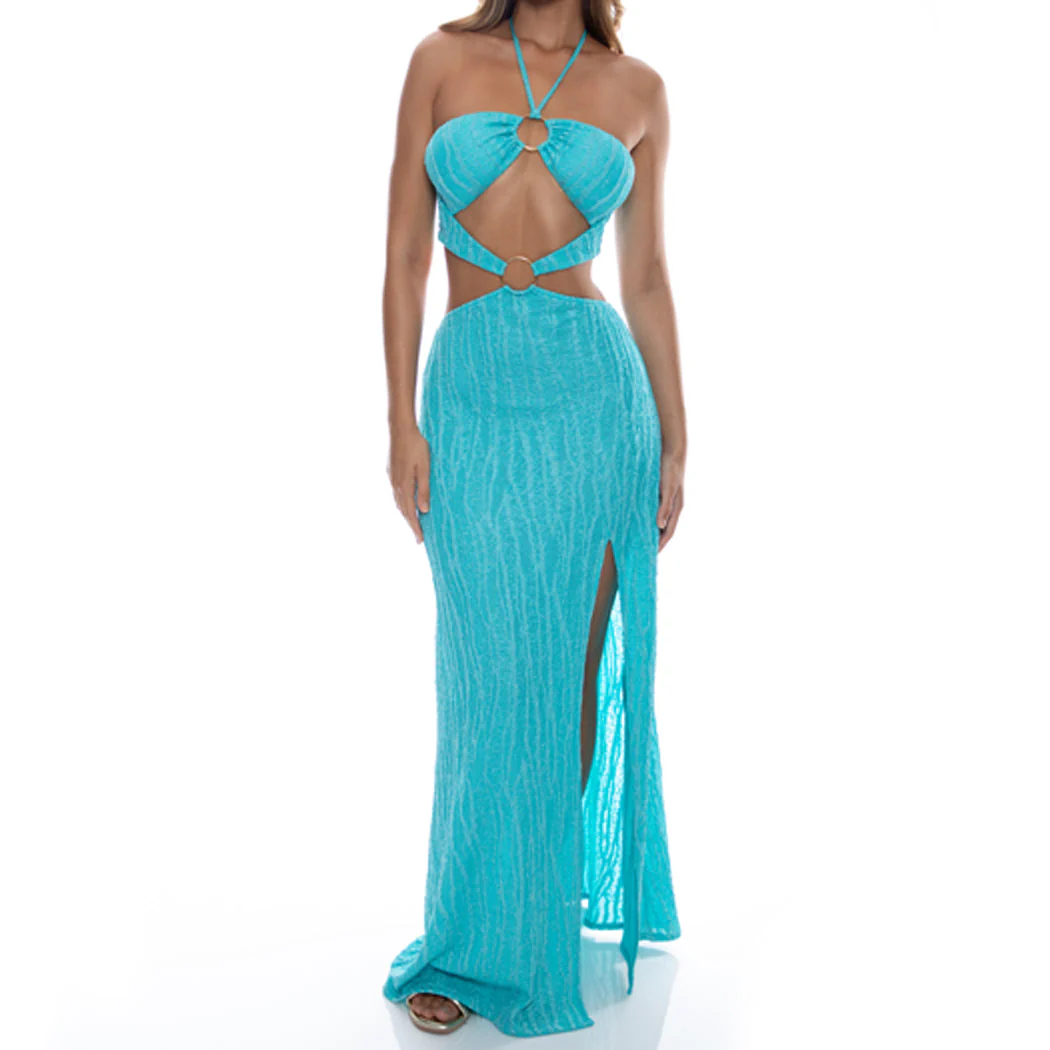 WAVE CHASER - Double Loop Bandeau Long Dress - Image 3