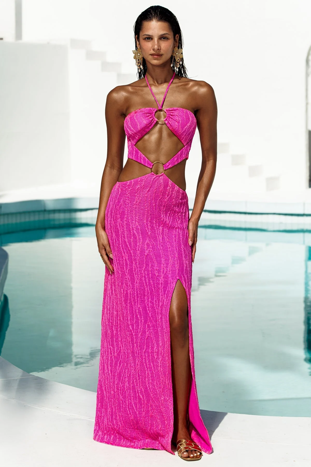 WAVE CHASER - Double Loop Bandeau Long Dress - Image 5