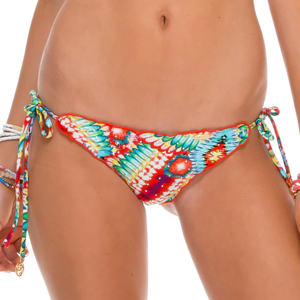 WILD HEART - Wavy Ruched Back Brazilian Tie Side Bottom