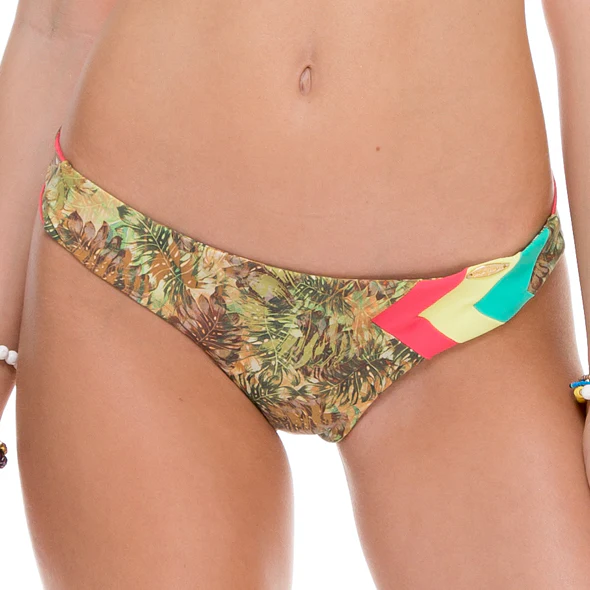 WORLD ON FIRE - Wavy Ruched Back Brazilian Bottom
